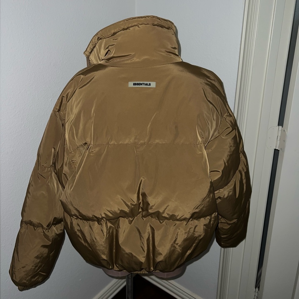 Essentials Brown Puffer Jacket Medium - image 2
